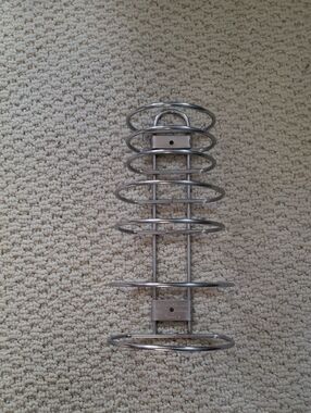 Chrome Multi-Ring Wall Organizer Rack